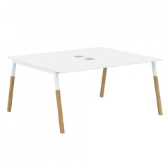 Стол FWST 1513 Белый премиум/Белый-Бук 1580х1370х733 FORTA