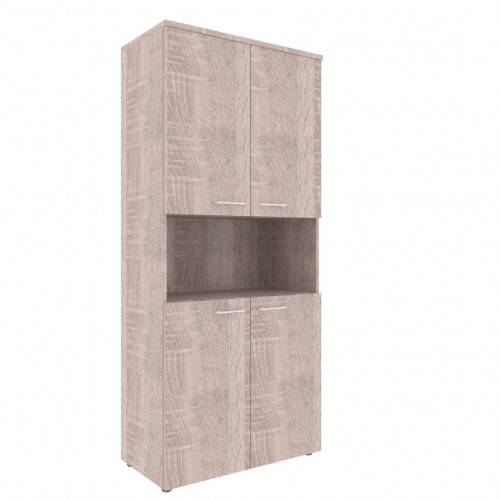Шкаф с 2-мя комплектами глухих малых дверей и топом XHC 85.4 Дуб Сонома 856х432х1955 XTEN