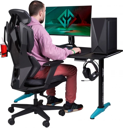 Кресло игровое GMNG GG-CH110B черный сиденье черный сетка/ткань с подголов. крестов. пластик черный пластик черный