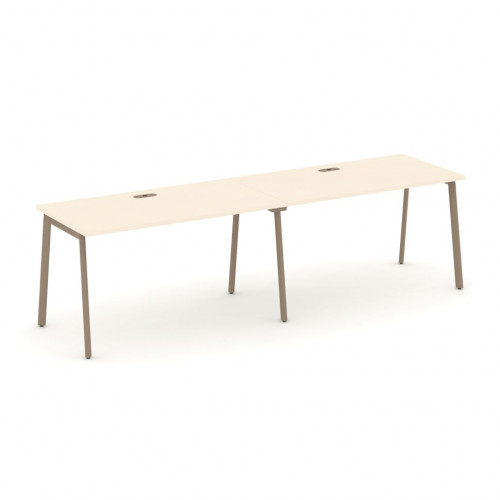 Estetica Рабочая станция на 2 места ES.RS-2.3-LP Сатин/Латте металл 2760*730*750