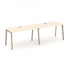 Estetica Рабочая станция на 2 места ES.RS-2.3-LP Сатин/Латте металл 2760*730*750