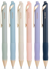 Набор ручек гелев. Deli Nusign (NS666-BK-P) ассорти черн. черн. кор.карт. (12шт) линия 0.5мм