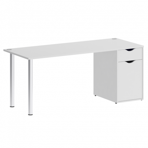 Home Office Стол письменный VR.SP-3-178.1 Белый/Хром опоры 1780*720*750