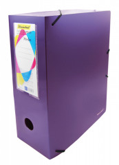 Папка архивная на резинке Silwerhof Perlen 311916-73 полипропилен 1мм корешок 120мм A4 сиреневый металлик
