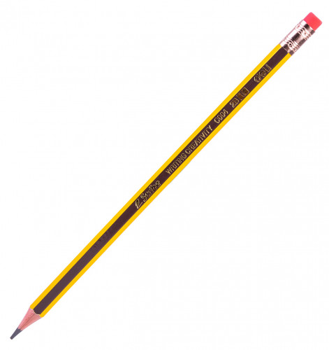 Карандаш ч/г Deli EC004-2B Scribe 2B шестигран. тополь карт.кор. (12шт) ластик