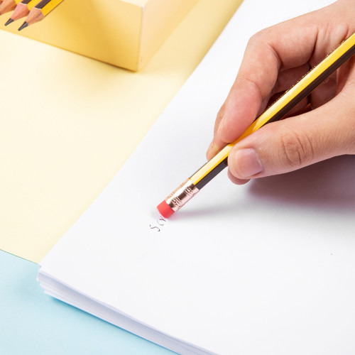 Карандаш ч/г Deli EC004-2B Scribe 2B шестигран. тополь карт.кор. (12шт) ластик