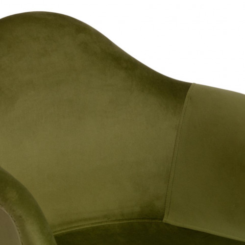 Кресло CINDY SOFT (EAMES) (mod. 101), дерево береза/металл/мягкое сиденье/ткань, 61 х 60 х 80 см , зеленый (HLR 54)/натуральный