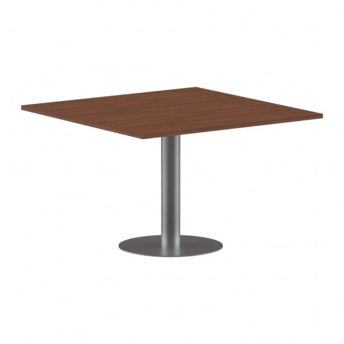 Конференц стол ПРГ-6 Орех Французский/Алюминий 1200х1200х750