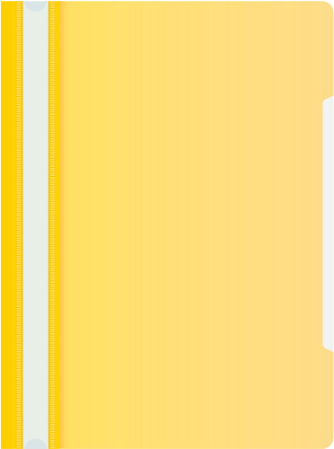 Папка-скоросшиватель Бюрократ Economy -PSE20YEL A4 прозрач.верх.лист пластик желтый