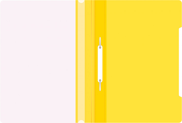 Папка-скоросшиватель Бюрократ Economy -PSE20YEL A4 прозрач.верх.лист пластик желтый