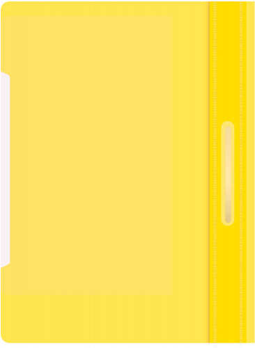 Папка-скоросшиватель Бюрократ Economy -PSE20YEL A4 прозрач.верх.лист пластик желтый