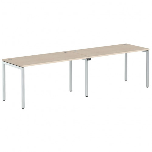 Стол 2-х местный XWST 2870 Бук Тиара/Алюминий 2806х700х750 XTEN-S