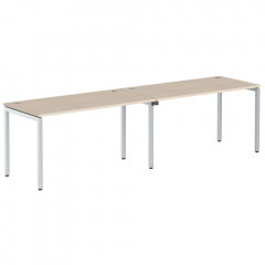Стол 2-х местный XWST 2870 Бук Тиара/Алюминий 2806х700х750 XTEN-S