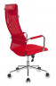Кресло руководителя Бюрократ KB-9N красный TW-35N TW-97N сетка/ткань с подголов. крестов. металл хром