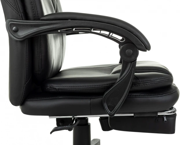 Кресло руководителя Бюрократ CH-868N-F черный эко.кожа крестов. пластик подст.для ног