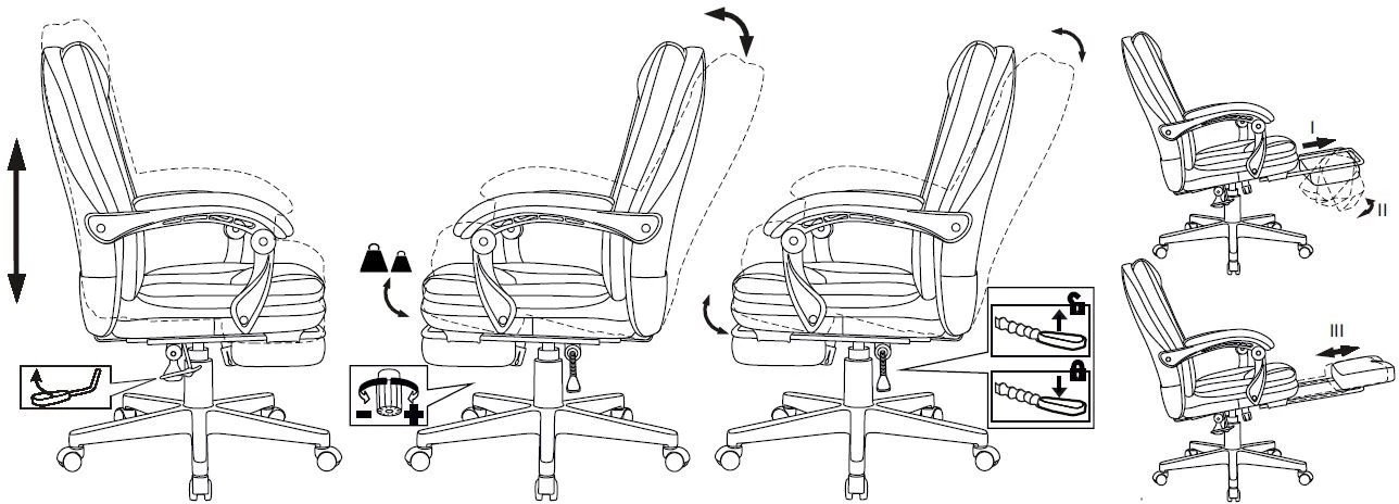 Кресло руководителя Бюрократ CH-868N-F черный эко.кожа крестов. пластик подст.для ног
