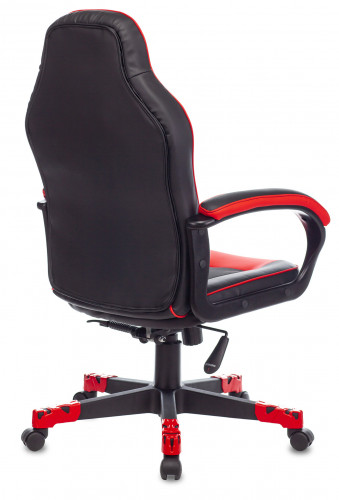 Кресло игровое Zombie GAME 17 черный/красный эко.кожа/ткань крестов. пластик