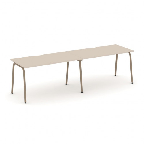 Estetica Рабочая станция на 2 места ES.RS-2.3-VK Капучино/Латте металл 2760*730*750