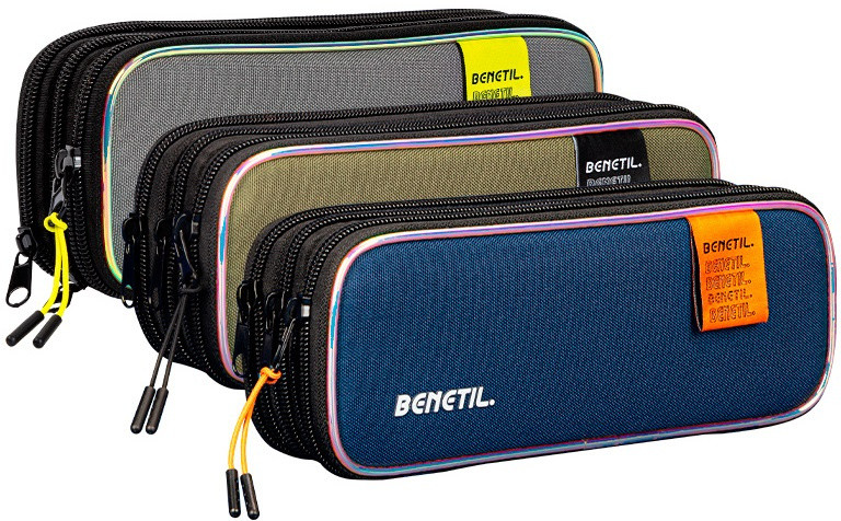 Пенал Deli 66963 ассорти 3отд. 220х85х65 текстиль