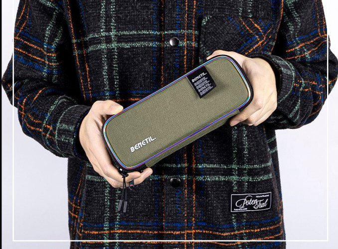 Пенал Deli 66963 ассорти 3отд. 220х85х65 текстиль