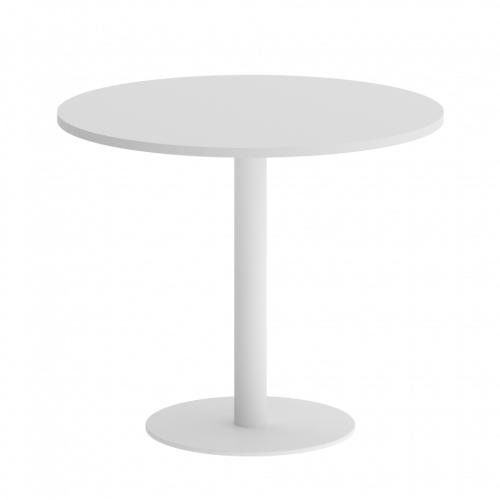 Home Office Стол круглый VR.SP-5-90.1 Белый/Белый металл 900*900*750
