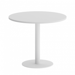 Home Office Стол круглый VR.SP-5-90.1 Белый/Белый металл 900*900*750