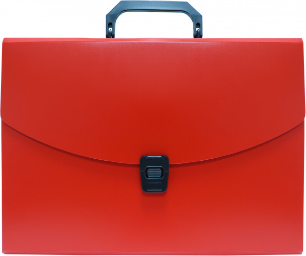 Портфель Бюрократ -BPP6RED 6 отдел. A4 пластик 0.7мм красный