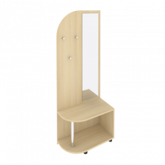 Light Вешалка с багажницей и зеркалом С-ВБЗ-80 Акация 800*400*2050