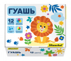 Гуашь Silwerhof Веселые друзья 12цв. бан. 10мл. картон.кор.