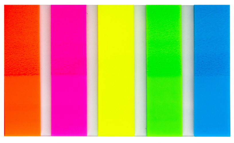 Закладки самокл. пластиковые Silwerhof 45x12мм 5цв.в упак. 25лист