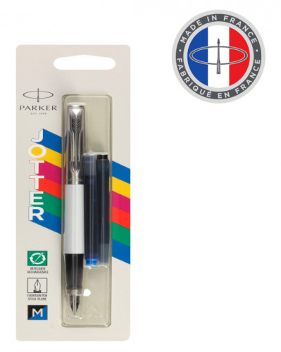 Ручка перьев. Parker Jotter Originals F60 (CW2096871) White CT M сталь нержавеющая блистер