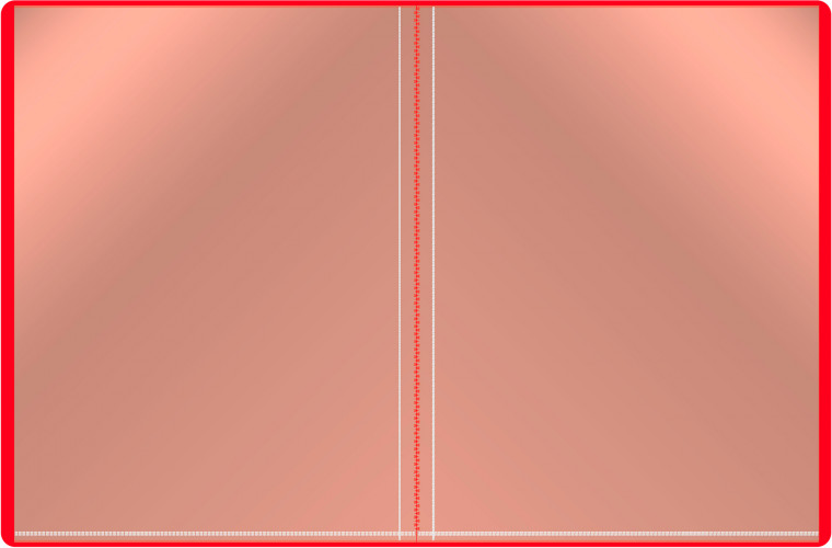 Папка с 10 прозр.вклад. Бюрократ -BPV10RED A4 пластик 0.6мм торц.карм с бум. встав красный