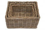 Корзина Secret De Maison Pago (набор из 3 штук ) , натуральный ротанг, 55*44*26/49*38*22/43*32*18 см, Натуральный Кубу / Natural Kubu