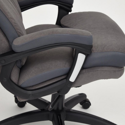 Кресло DUKE, флок/ткань, серый/серый, 29/TW-12