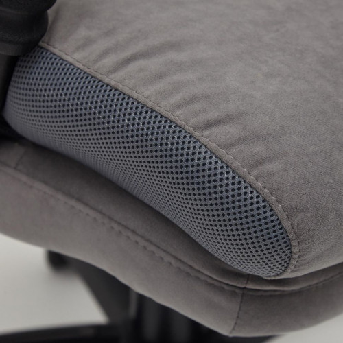 Кресло DUKE, флок/ткань, серый/серый, 29/TW-12