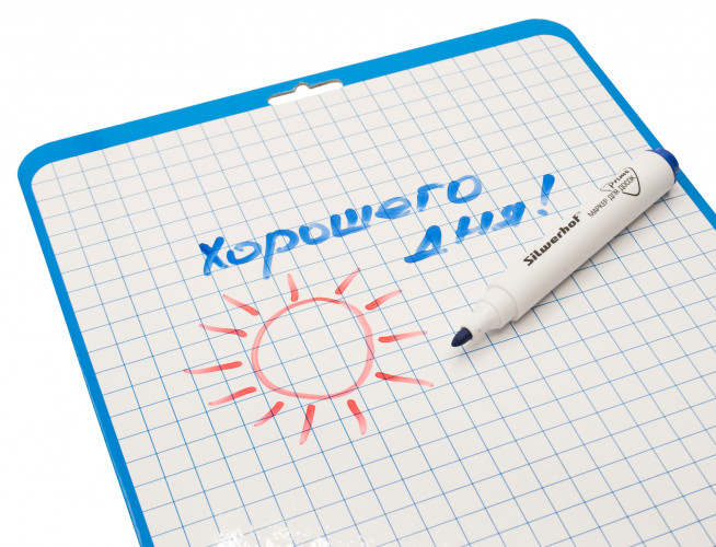 Доска для рисования Silwerhof ламинац. маркер. А4+ 240х329мм двухстор.