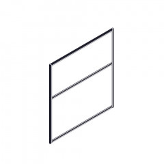 Секция комбинированной перегородки RP130SL120 Серый/Красный 26-22 1200х22х1300