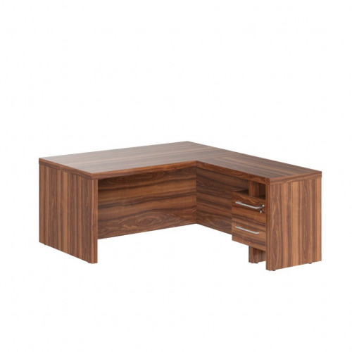 Стол руководителя  с тумбой приставной ZCT 1619H(R) Орех Даллас 1600х1900х750