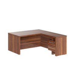 Стол руководителя  с тумбой приставной ZCT 1619H(R) Орех Даллас 1600х1900х750