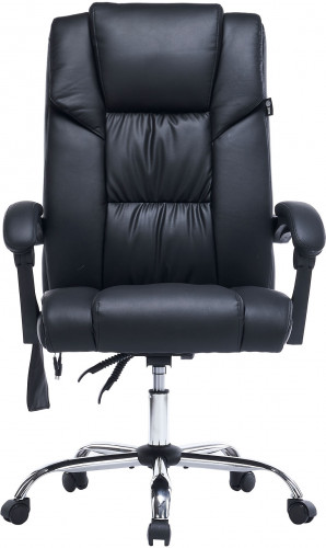 Кресло Cactus с вибромассажем CS-CHR-OC02M-BK черный эко.кожа крестов. сталь