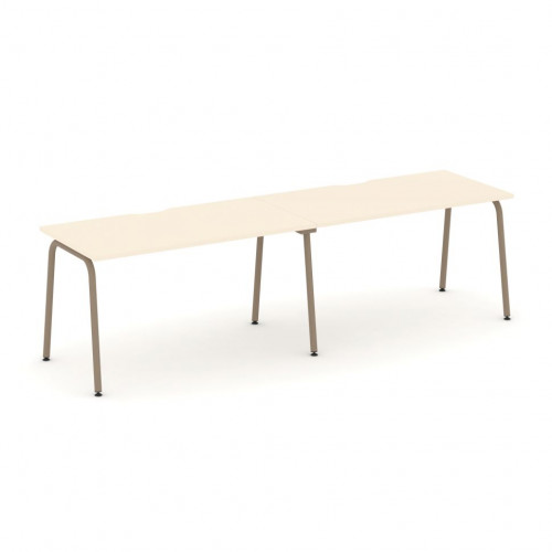 Estetica Рабочая станция на 2 места ES.RS-2.3-VK Сатин/Латте металл 2760*730*750