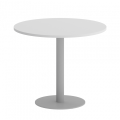 Home Office Стол круглый VR.SP-5-90.1 Белый/Серый металл 900*900*750