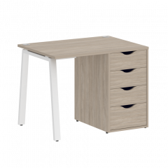 Home Office Стол письменный VR.SP-3-98.4.A Дуб аттик/Белый металл 980*720*750