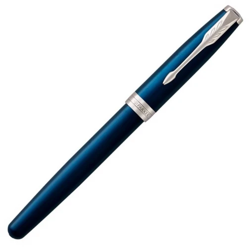 Ручка перьев. Parker Sonnet Core F539 (1945364) LaqBlue CT M сталь нержавеющая подар.кор.