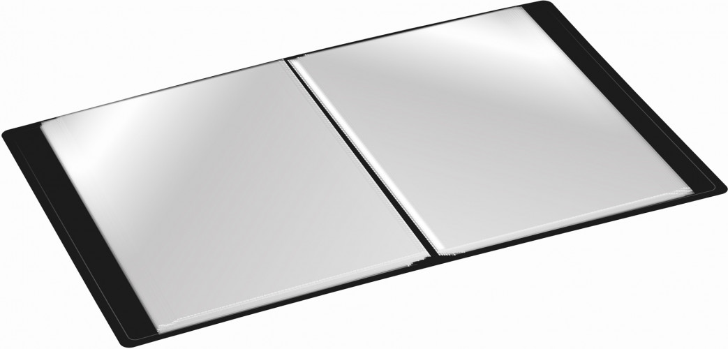 Папка с 100 прозр.вклад. Buro -ECB100BLACK A4 пластик 0.7мм черный