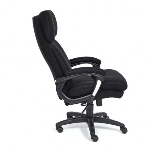 Кресло DUKE, флок/ткань, черный/черный , 35/TW-11