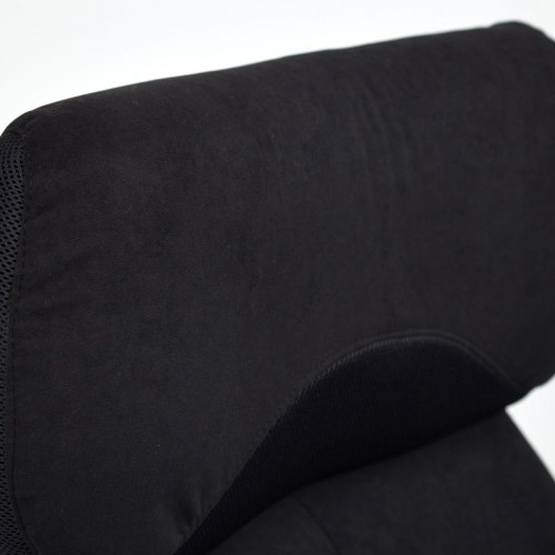 Кресло DUKE, флок/ткань, черный/черный , 35/TW-11