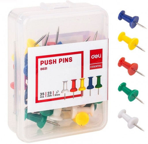 Гвоздики Deli E0021 ассорти (упак.:35шт) пластиковая коробка