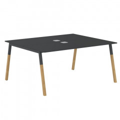Стол FWST 1513 Черный графит/Черный графит-Бук 1580х1370х733 FORTA