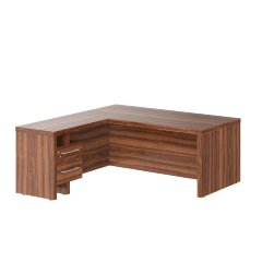 Стол руководителя  с тумбой приставной ZCT 1819H(L) Орех Даллас 1800х1900х750